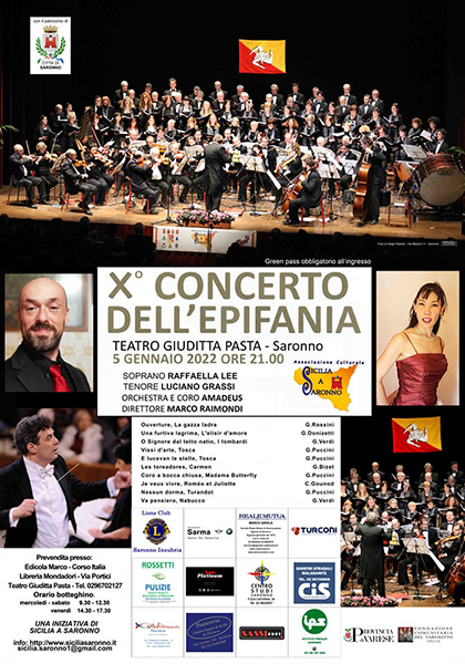 X Concerto dell'epifania al Teatro Pasta di Saronno