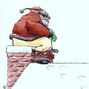 Babbo Natale e il panettone di cemento Evento condiviso in rete