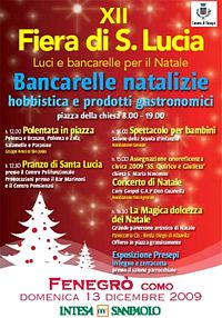XII Fiera di S. Lucia a Fenegrò - Luci e bancarelle per il Natale 2009 prolocobinago.it