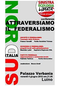 Attraversiamo il federalismo Sinistra Ecologia Libertà Varese 
