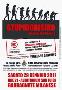 8965 grazie e l'invito a "Stupidorisiko", lo spettacolo teatrale di Emergency Gruppo Emergency Saronno