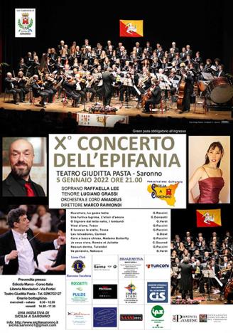 Il Concerto dell'Epifania al teatro Giuditta Pasta Sicilia a Saronno